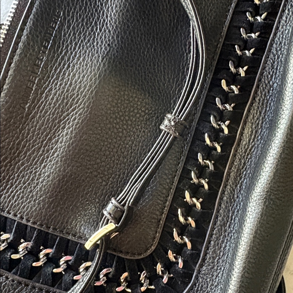 Aimee Kestenberg Black Whipstitch Crossbody Bag - Picture 9 of 9